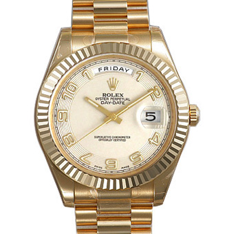 ロレックス 時計 コピー ROLEX オイスターパーペチュアル デイデイトII 218238 アイボリー